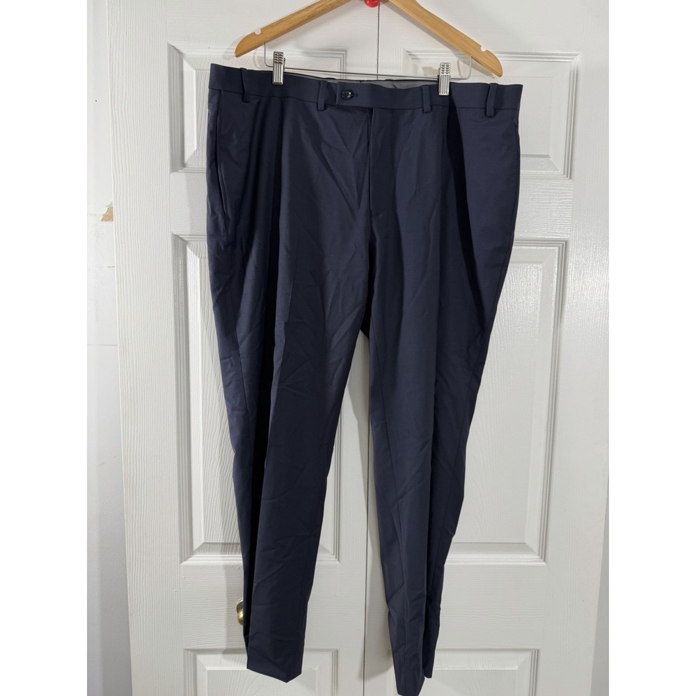 Calvin Klein slim fit navy dress suit pants mens 42/30 wool blend new